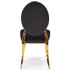 Krzesło Welurowe Modern Barock Do Salonu Glamour Czarne Złote Nogi K556 Halmar