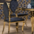 Krzesło Welurowe Modern Barock Do Salonu Glamour Czarne Złote Nogi K556 Halmar