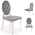 Krzesło Welurowe Modern Barock Do Salonu Glamour Szare Srebrne K555 Halmar