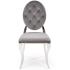 Krzesło Welurowe Modern Barock Do Salonu Glamour Szare Srebrne K555 Halmar
