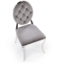 Krzesło Welurowe Modern Barock Do Salonu Glamour Szare Srebrne K555 Halmar