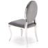 Krzesło Welurowe Modern Barock Do Salonu Glamour Szare Srebrne K555 Halmar