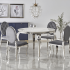 Krzesło Welurowe Modern Barock Do Salonu Glamour Szare Srebrne K555 Halmar