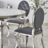 Krzesło Welurowe Modern Barock Do Salonu Glamour Szare Srebrne K555 Halmar