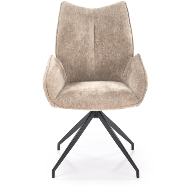 Obrotowe Krzesło Tapicerowane Loft K553 Beżowe Front
