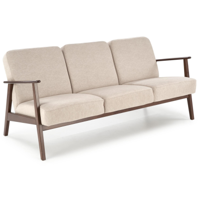Sofa Tapicerowana Drewniana MILANO 3S Beżowa Halmar