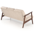 Sofa Tapicerowana Drewniana MILANO 3S Beżowa Halmar z Tyłu