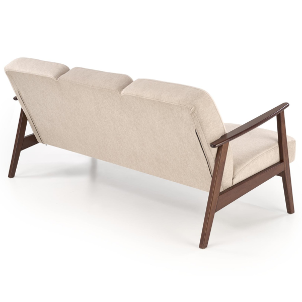 Sofa Tapicerowana Drewniana MILANO 3S Beżowa Halmar z Tyłu