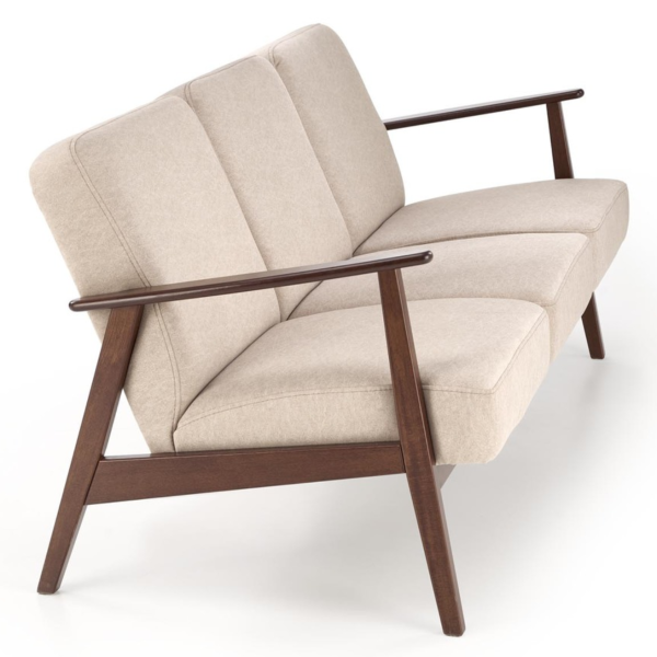 Sofa Tapicerowana Drewniana MILANO 3S Beżowa Halmar od Boku
