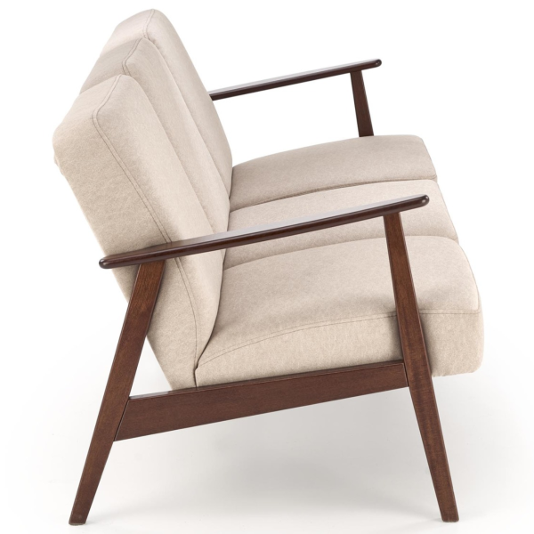 Sofa Tapicerowana Drewniana MILANO 3S Beżowa Halmar Bok