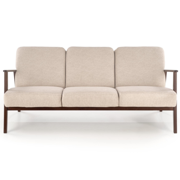 Sofa Tapicerowana Drewniana MILANO 3S Beżowa Halmar Front