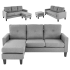 Kanapa Narożna Sofa Loft GERSON Popielata Szara