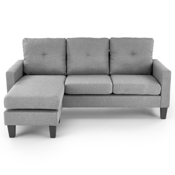 Kanapa Narożna Sofa Loft GERSON Popielata Szara Front
