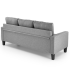 Kanapa Narożna Sofa Loft GERSON Popielata Szara Prawy Tył