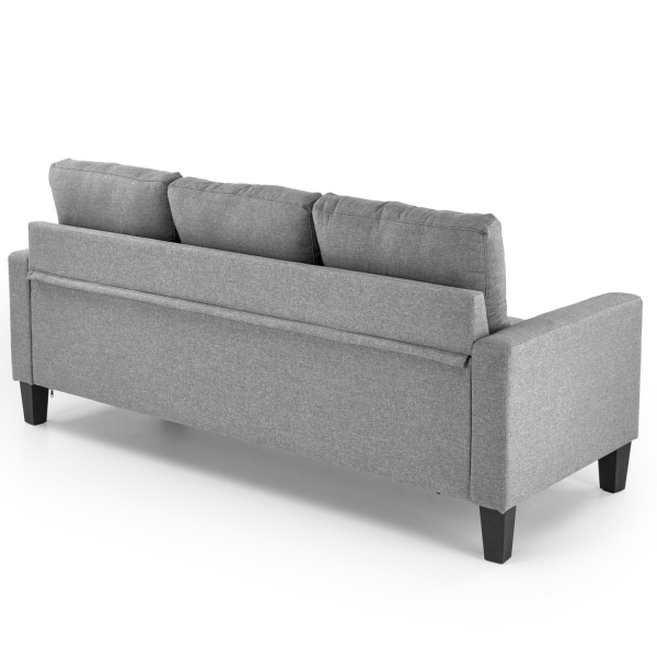 Kanapa Narożna Sofa Loft GERSON Popielata Szara Prawy Tył