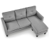 Kanapa Narożna Sofa Loft GERSON Popielata Szara z Góry