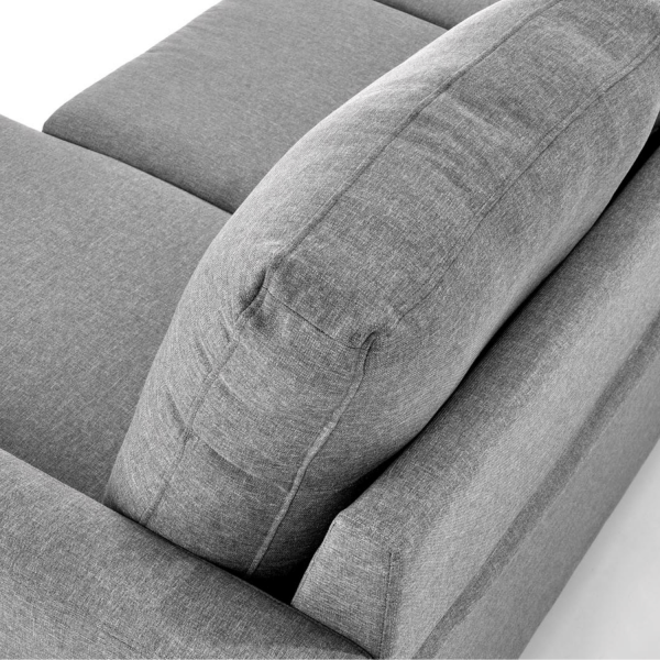 Kanapa Narożna Sofa Loft GERSON Popielata Szara Zbliżenie Oparcia