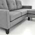 Kanapa Narożna Sofa Loft GERSON Popielata Szara Zbliżenie Podstawy