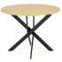 Stół Okrągły 100 cm EDGAR Dąb Złoty Czarny Loft z Boku