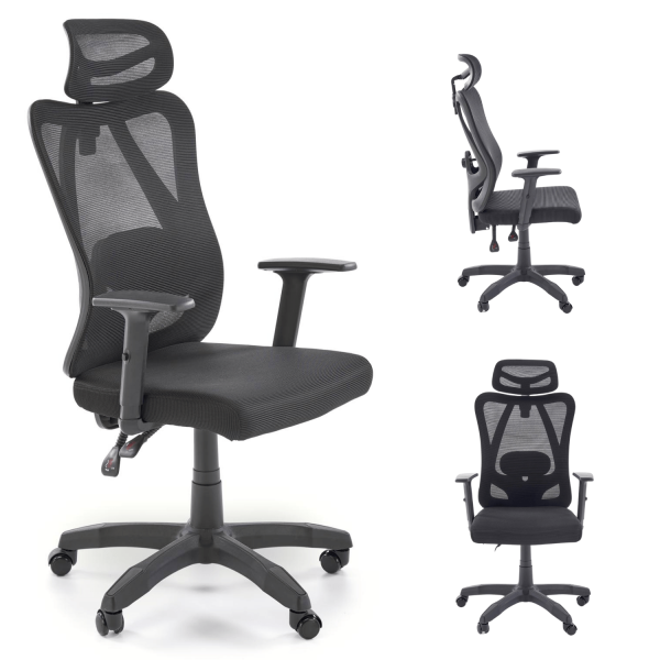 Fotel Obrotowy Ergonomiczny RAMOS Czarny