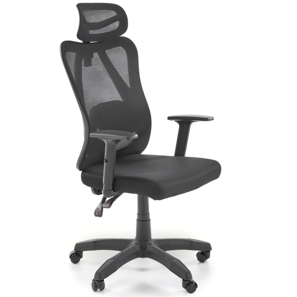 Fotel Obrotowy Ergonomiczny RAMOS Czarny Prawy Front