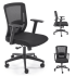 Fotel Obrotowy Biurowy Ergonomiczny PAREDES Czarny Siatka