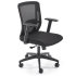 Fotel Obrotowy Biurowy Ergonomiczny PAREDES Czarny Siatka Prawy Front