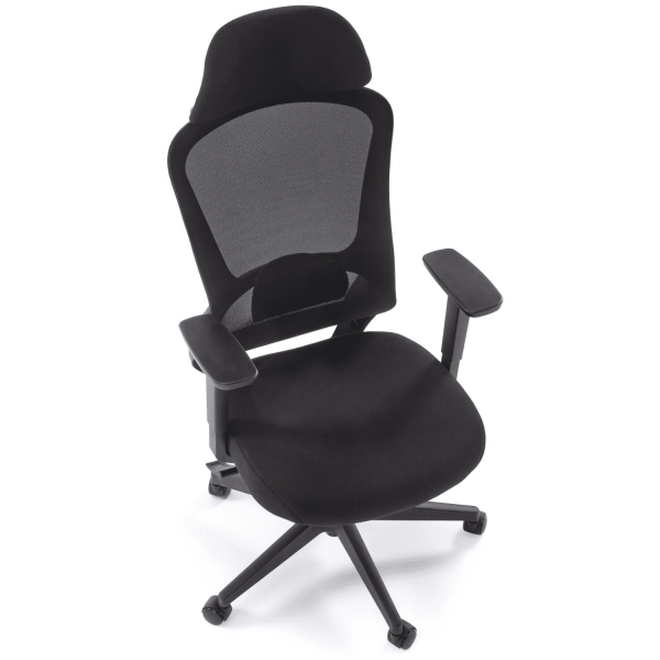Fotel Obrotowy Ergonomiczny SONAR Czarny z Góry