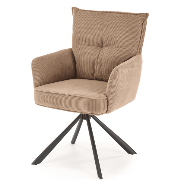 Krzesło Obrotowe Tapicerowane K528 Cappuccino Lewy Front