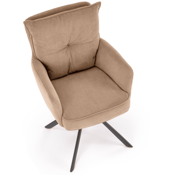 Krzesło Obrotowe Tapicerowane K528 Cappuccino z Góry