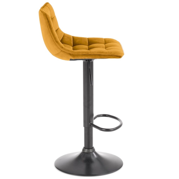 Hoker z Oparciem Loft Welurowy H95 Musztardowy Halmar Bok