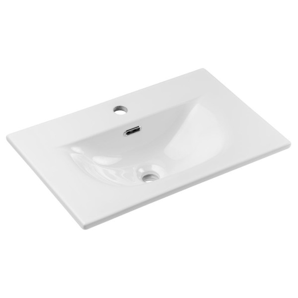 ❤️ Umywalka Biała Wpuszczana w Blat 60 cm SKY 3 Ceramiczna COMAD ⭐