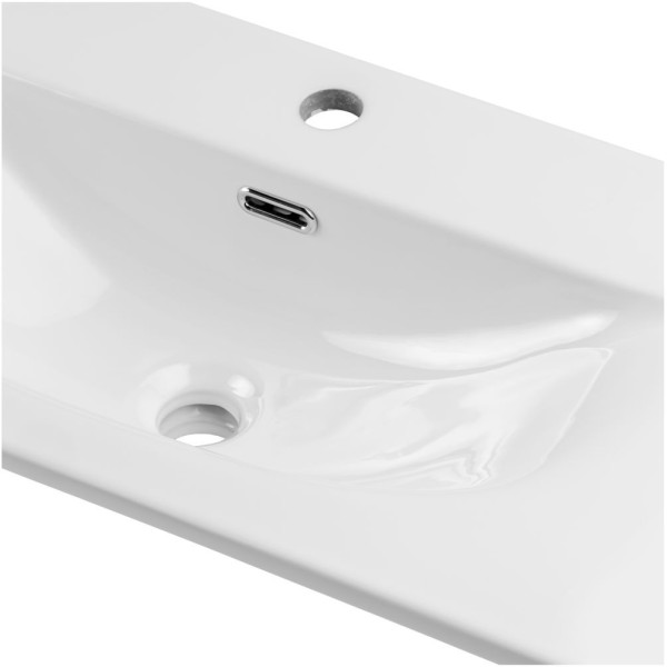 Biała Lakierowana Umywalka Ceramiczna Meblowa 81x40 cm do Łazienki Biały Połysk SKY 3 COMAD