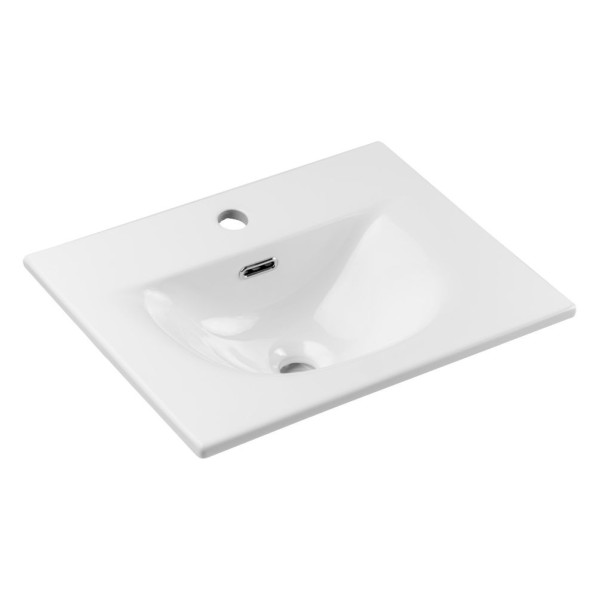 Ryflowana Szafka z Umywalką Wpuszczaną 50 cm do Łazienki 2 Drzwiowa Matowa Nowoczesna Czarna NOVA Comad