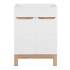 Zestaw Mebli Łazienkowych 60 cm z Lustrem Nowoczesny Komplet Skandynawska Biel Połysk BALI WHITE Comad