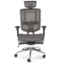 Fotel Obrotowy Ergonomiczny ETHAN Popielaty Czarny Siatka Halmar Front