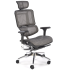 Fotel Obrotowy Ergonomiczny ETHAN Popielaty Czarny Siatka Halmar Prawy Front