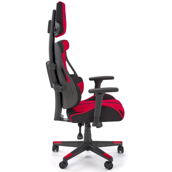 Fotel Obrotowy Gamingowy NITRO 2 Czerwony Czarny Bok