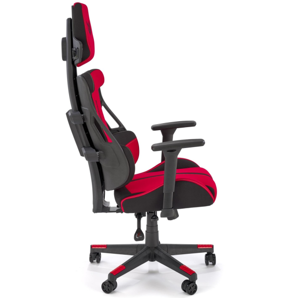Fotel Obrotowy Gamingowy NITRO 2 Czerwony Czarny Pochylony