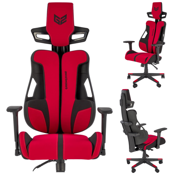 Fotel Obrotowy Gamingowy NITRO 2 Czerwony Czarny Miniatura