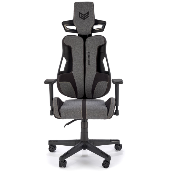 Fotel Obrotowy Gamingowy NITRO 2 Czarny Popielaty Front