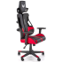 Fotel Obrotowy Gamingowy Skórzany NITRO Czarny Czerwony Prawy Front