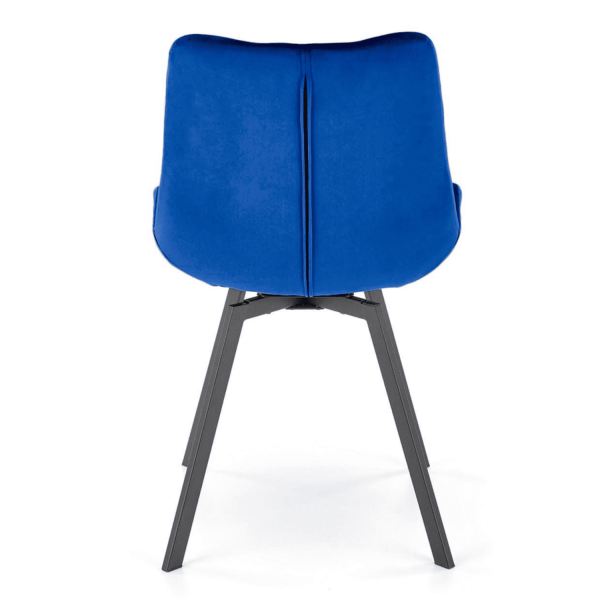 Krzesło Obrotowe Tapicerowane K519 Granatowe Tył