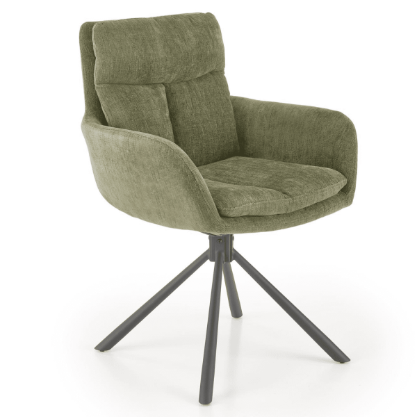 Krzesło Obrotowe K495 Oliwkowe Zielone Loft Prawy Front