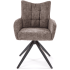 Krzesło Obrotowe do Salonu Tapicerowane  K540 Szare Loft Front