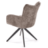 Krzesło Obrotowe do Salonu Tapicerowane  K540 Szare Loft Lewy Front