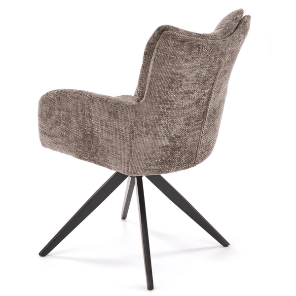 Krzesło Obrotowe do Salonu Tapicerowane  K540 Szare Loft Lewy Front