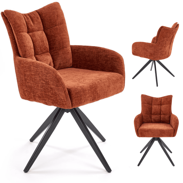 Krzesło Obrotowe do Salonu K540 Cynamonowy Loft