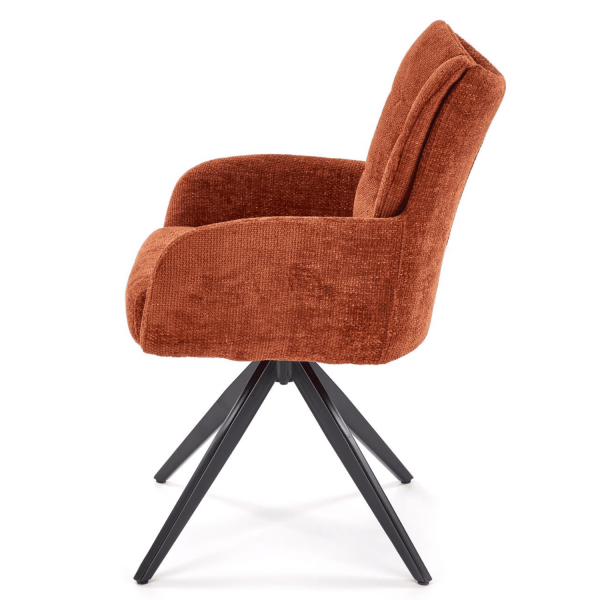 Krzesło Obrotowe do Salonu K540 Cynamonowy Loft Bok