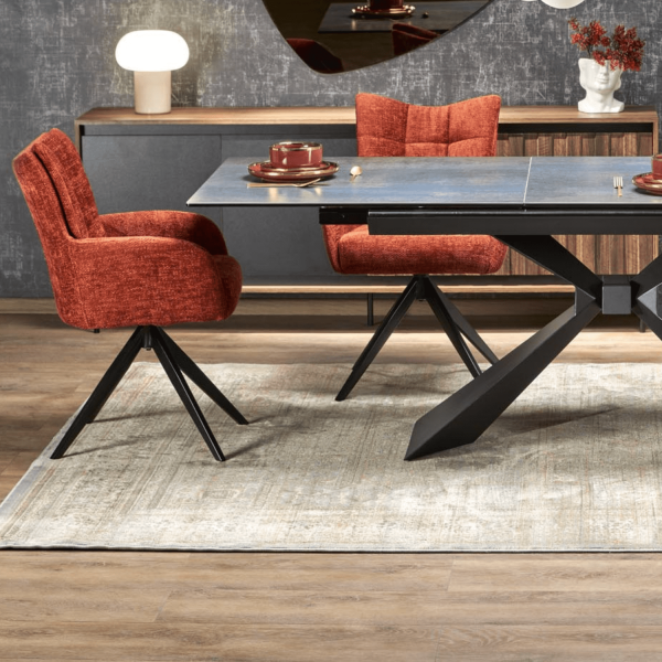 Krzesło Obrotowe do Salonu K540 Cynamonowy Loft Aranżacja